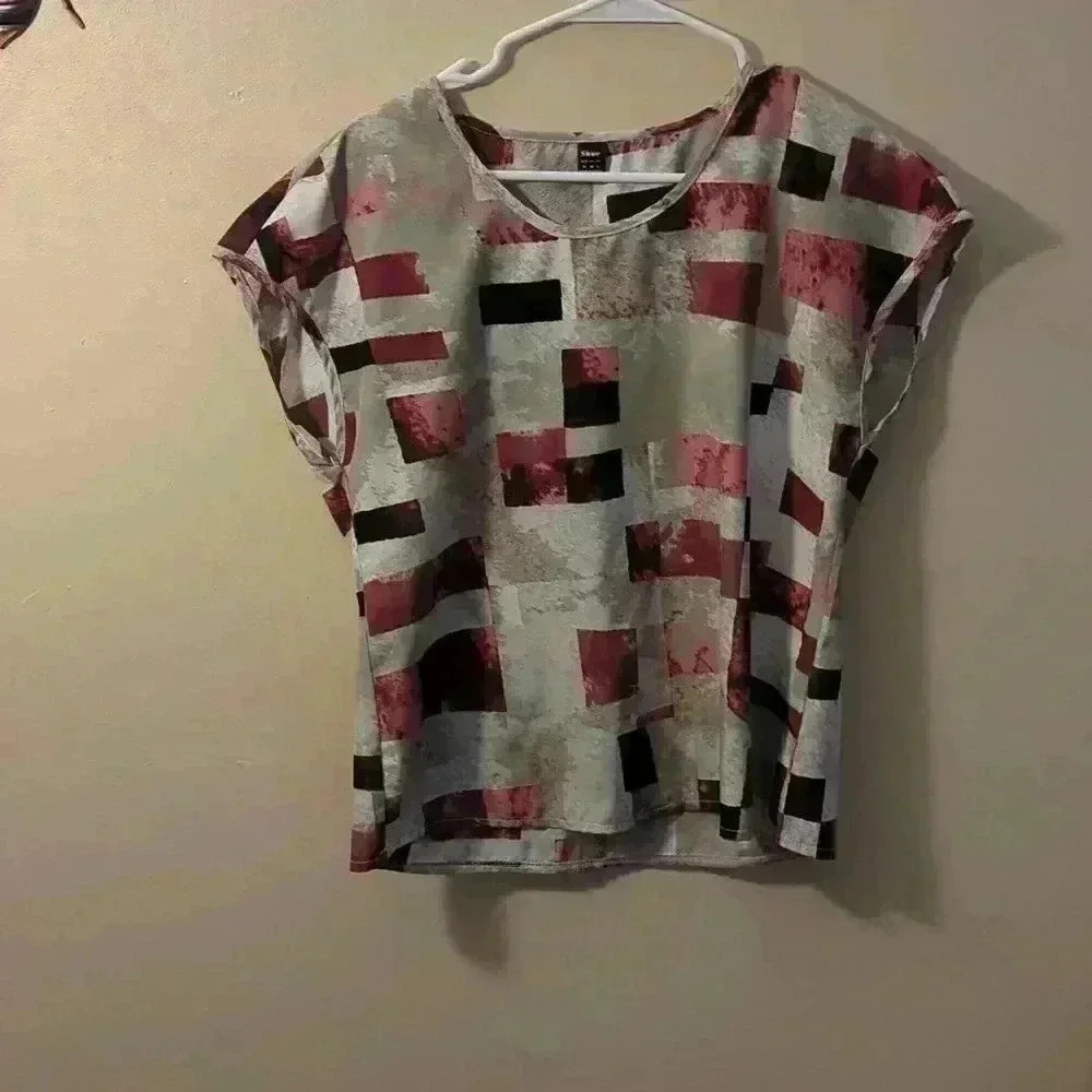 Skue,medium, blouse, pink/white - Picture 2 of 4